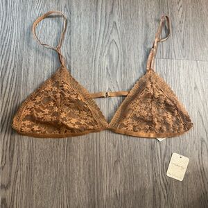 Free People Lace Bralette in Brown